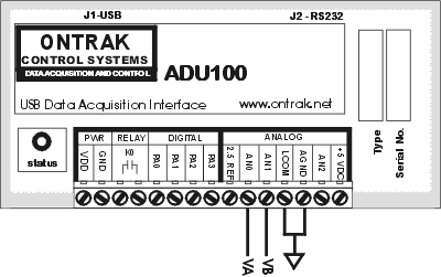 ADU100 Input Connection Diagram