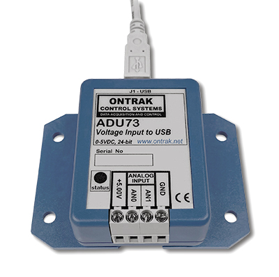 ADU73 Voltage Input to USB (Dual, 0-5VDC)