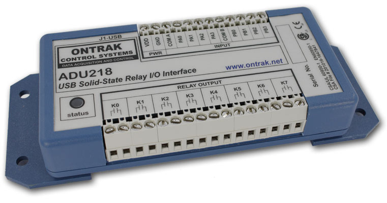 ADU200 CSA UL USB Relay I/O Interface FLANGE Mount