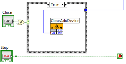 LabVIEW USB Programming example VI CLOSE handle