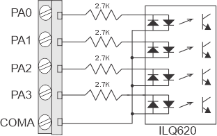 Schematic Diagram of PLC Digital Input Circuity